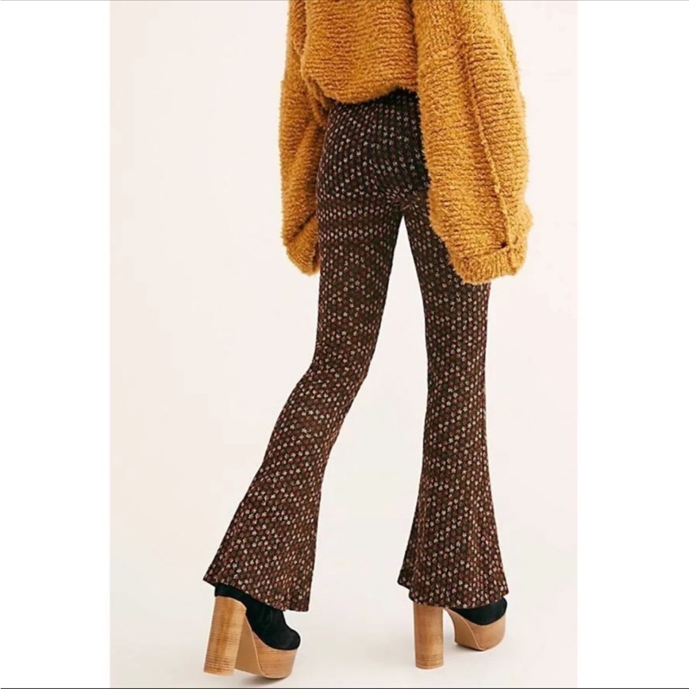 Stylish Brown Patterned Women's Pants